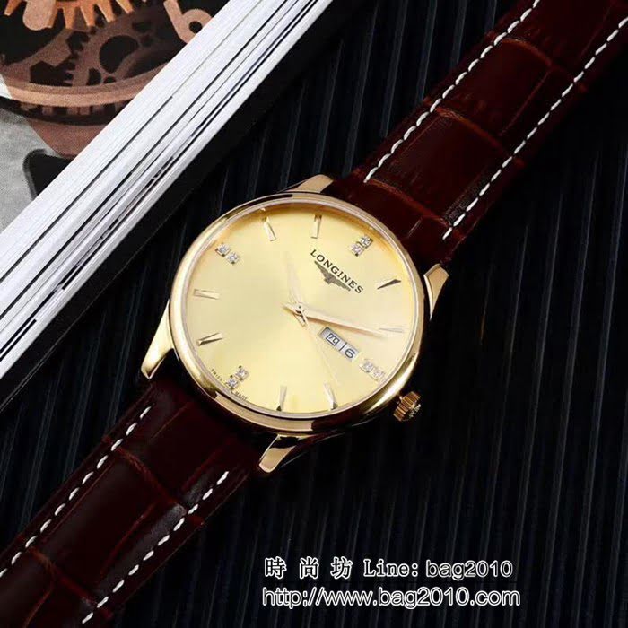 LONGINES浪琴 藍寶石玻璃 防水男士腕表 WSS1881